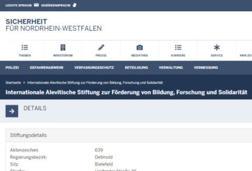 Auf der Seite des NRW Innenministeriums als anerkannte Alevitische Stiftung