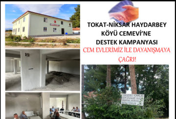 Tokat- Niksar Haydarbey CEMEVİ için kampanya: CEM evleri ile dayanışmaya çağrı